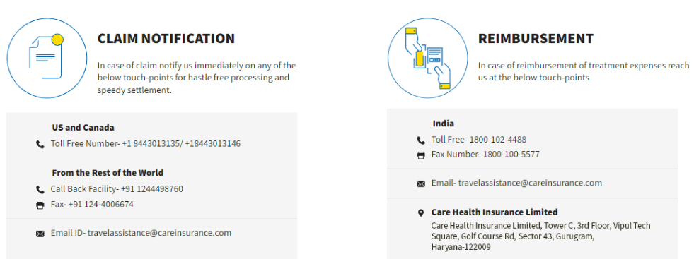 care travel insurance claim